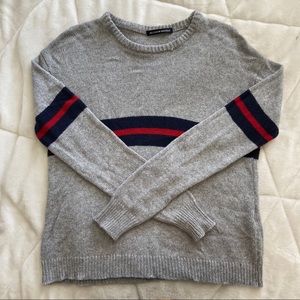 BRANDY MELVILLE Striped Gray Sweater